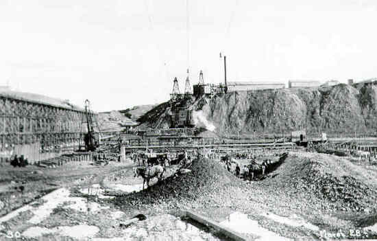 Construction of the Bassano Dam